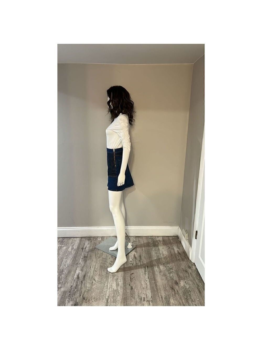 SEE BY Chloe Patchwork Denim Miniskirt Size 2 (34) NWT - Picture 10 of 12